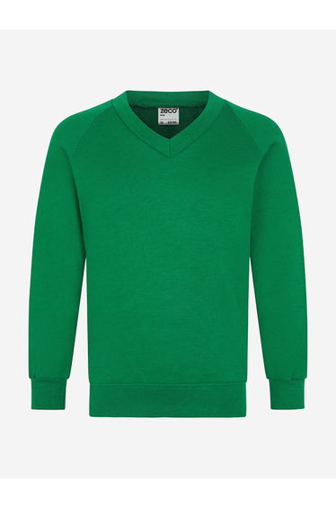 Zeco Kids School V-Neck Sweatshirt in Green