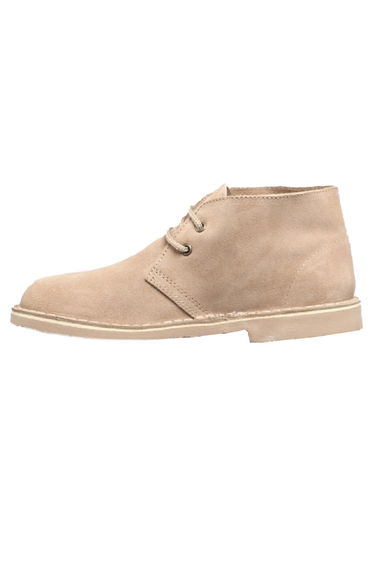 Roamers Womens/Ladies Real Suede Unlined Desert Boots - Light Taupe