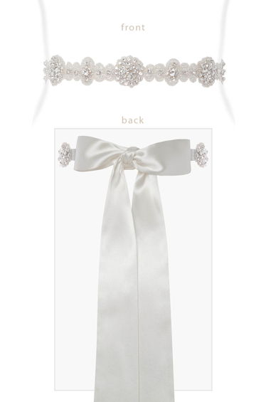 Vintage Maternity Sash Ivory