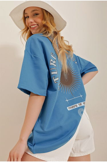 T-Shirt - Blue - Oversize