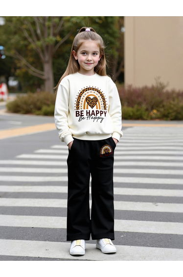 Teens Graphic Sweatshirt and Pants Set