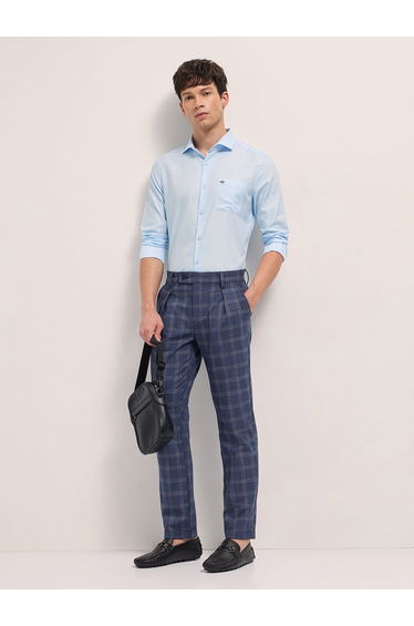 Men Woven Design Slim Fit Shirt