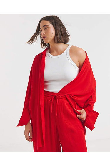 Scarlet Crinkle Shirt