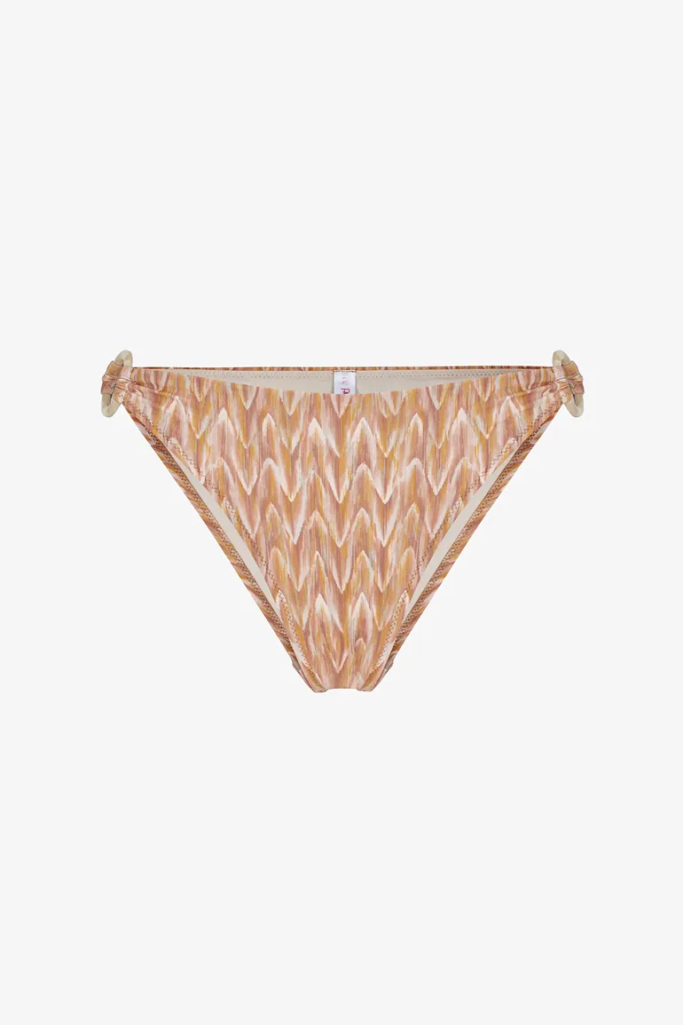 PENTI Kacie Side Zigzag Pattern Mid Waist Bikini Bottoms - 3