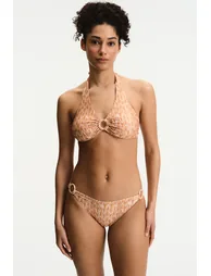PENTI Kacie Side Zigzag Pattern Mid Waist Bikini Bottoms