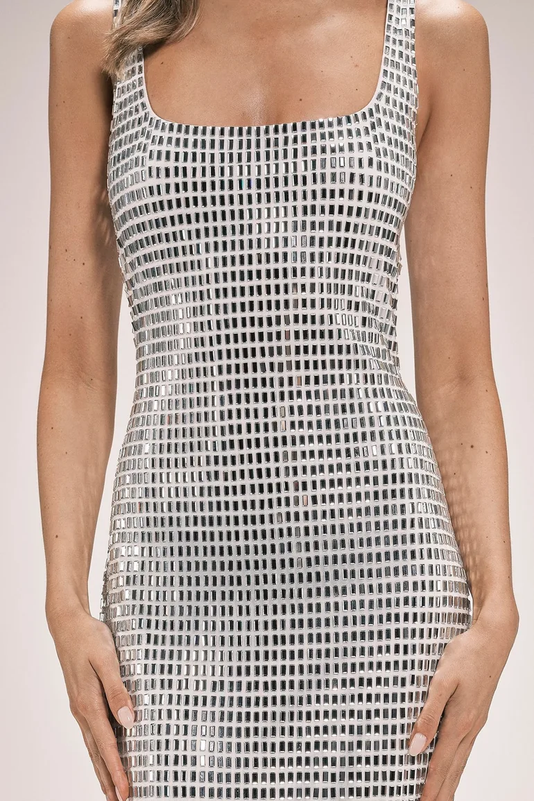 Premium Crystal Embellished Midi Dress - 2