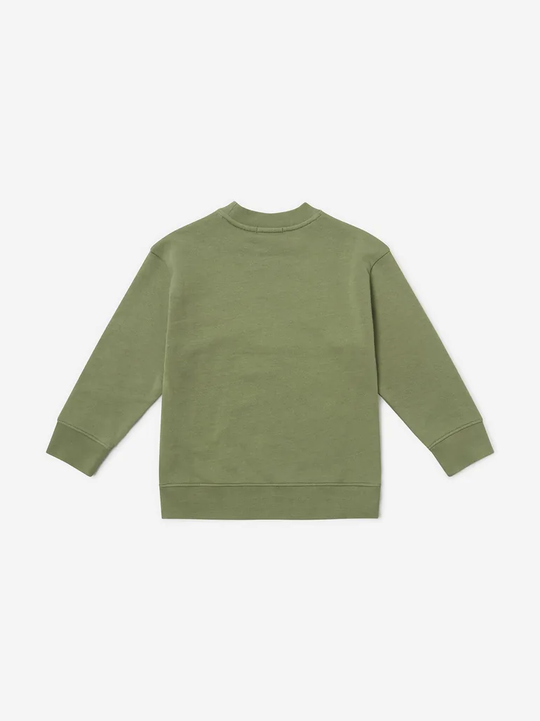 Stella McCartney Boys Logo Print Sweatshirt in Green - 1