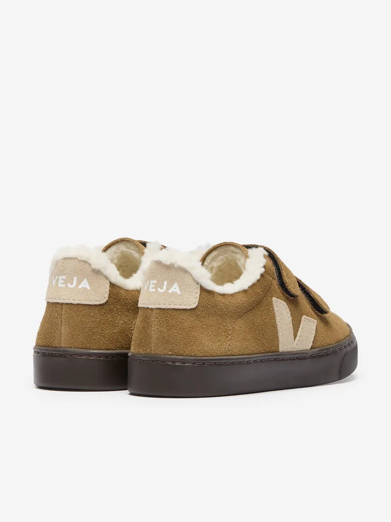 Veja Kids Suede Small Esplar Winter Trainers in Brown - 2