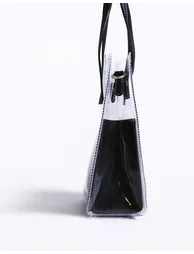 Glamorous Clear Black Shoulder Crossbody Bag - 1