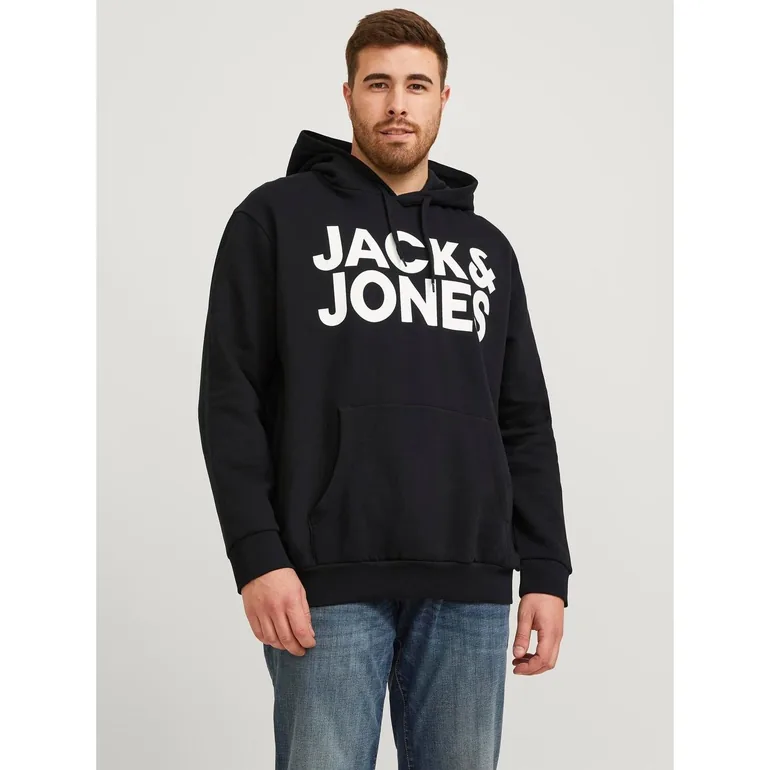Jack & Jones Mens Corp Plus Size Big Tall Hooded Pullover Sweatshirt Hoodie