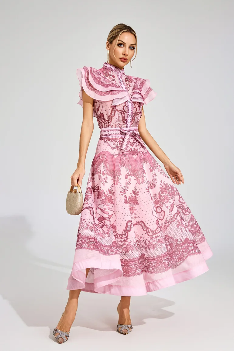 Jimmy Pink Flower Printed Set - 5