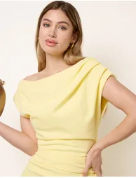 Off Shoulder Ruched Maxi Dress - 2