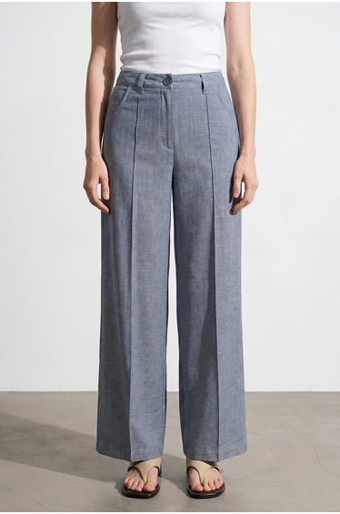 DILVIN High-Waist Wide-Leg Pleated Trousers product thumbnail 4