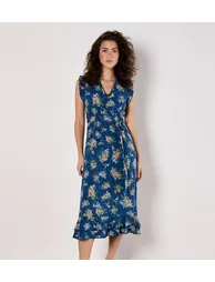 Ditsy Floral Print Midi Dress - 4