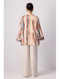 STRIP PATTERNED SATIN SHIRT - 3