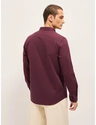 Men Solid Cotton Slim Fit Casual Shirt - 5
