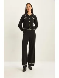 LUCCI Ribbed Knitwear Two-Piece Set with Button Closure - 3