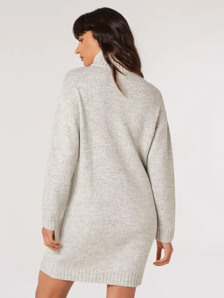 Chunky Knit Jumper Mini Dress - 4