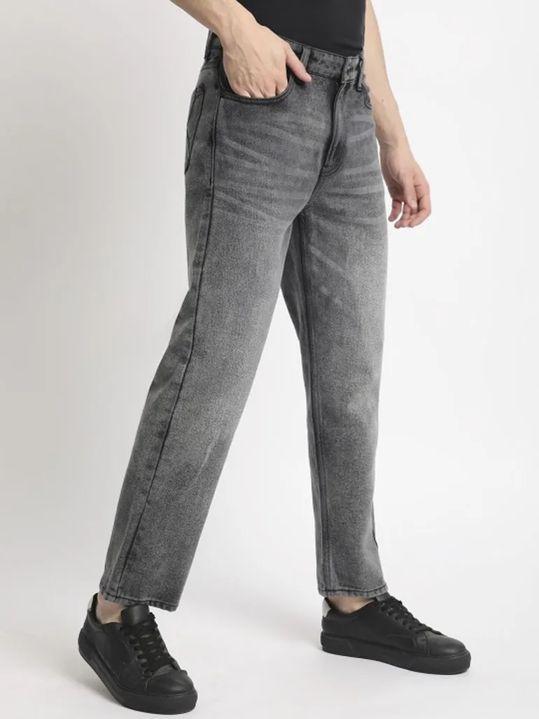 Men High Rise Relaxed Fit Heavy Fade Jeans - 2