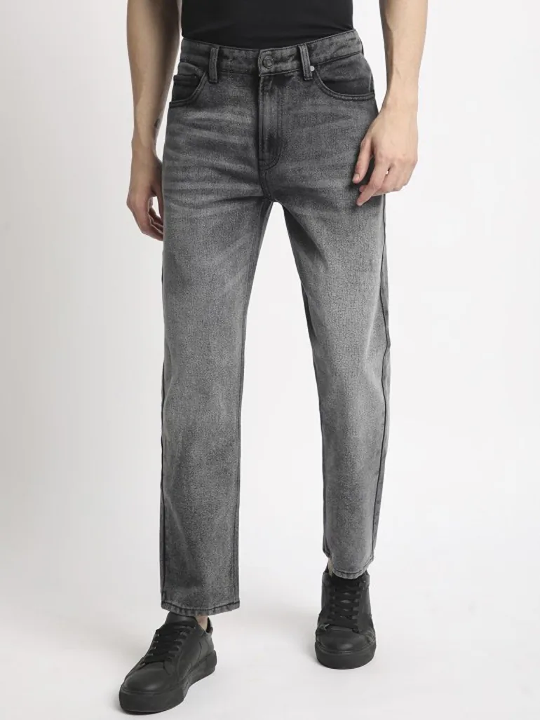 Men High Rise Relaxed Fit Heavy Fade Jeans - 1