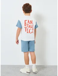 Boy Color Block T-Shirt and Shorts Set - 5
