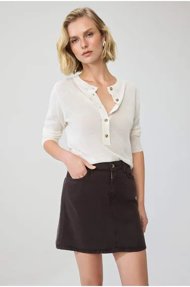 Brown More Sustainable 100% Tencel ™ Mini Skirt