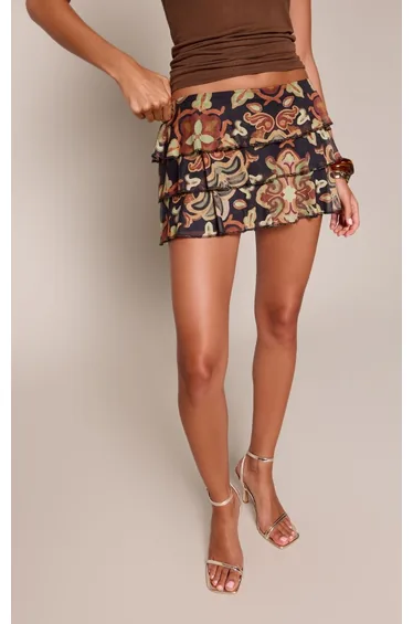 Gold PU Square Toe Barely There Mid Heeled Sandal
