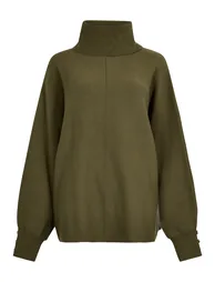 Roll Neck Oversized Batwing Jumper - 4