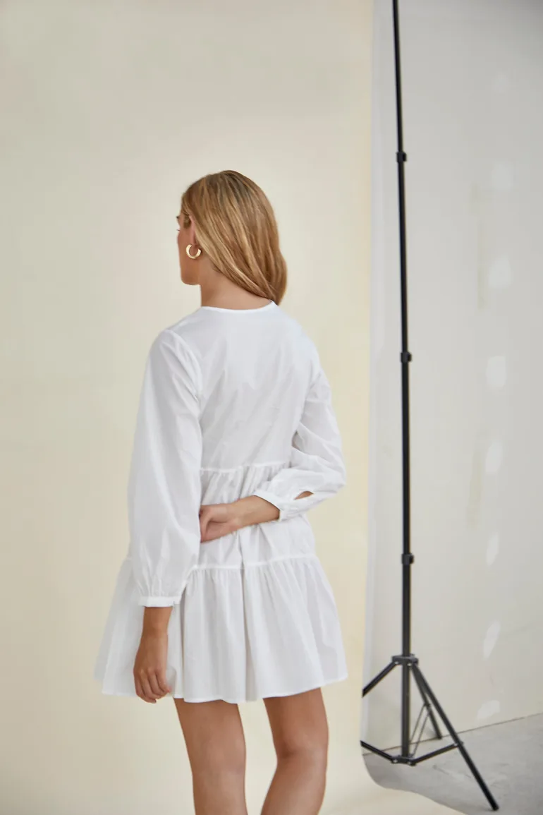 Glamorous Boho Tiered Mini Dress - 1