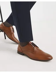 Formal Leather Derby Wide