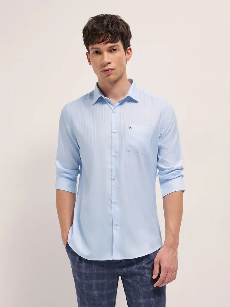 Men Woven Striped Tailored Fit Formal Shirt - 1