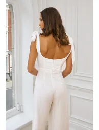 TFNC Nolia White Jumpsuit - 4