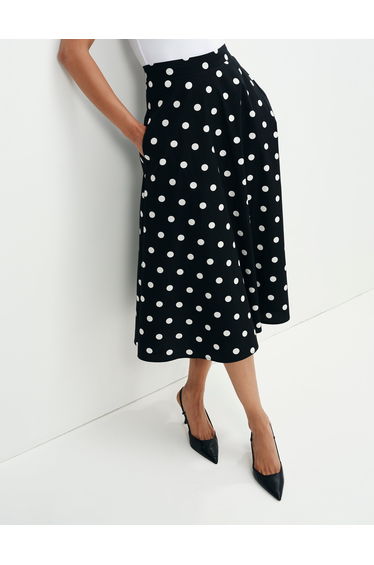 Meeka Polka Dot Cotton Midi Skirt product thumbnail 2