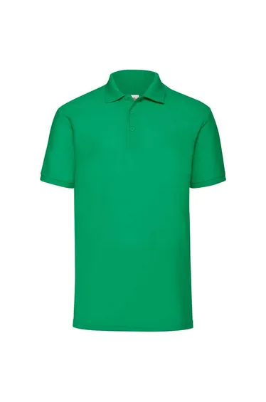 Fruit of the Loom Mens Pique Polo Shirt - Kelly Green
