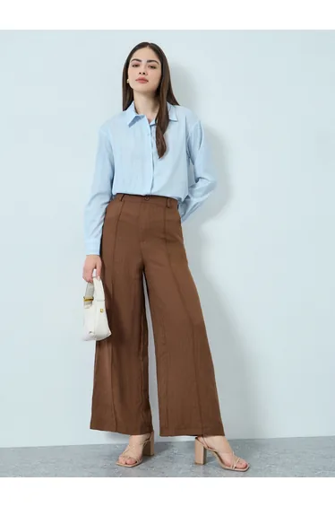 Blue Striped Oversized Shirt