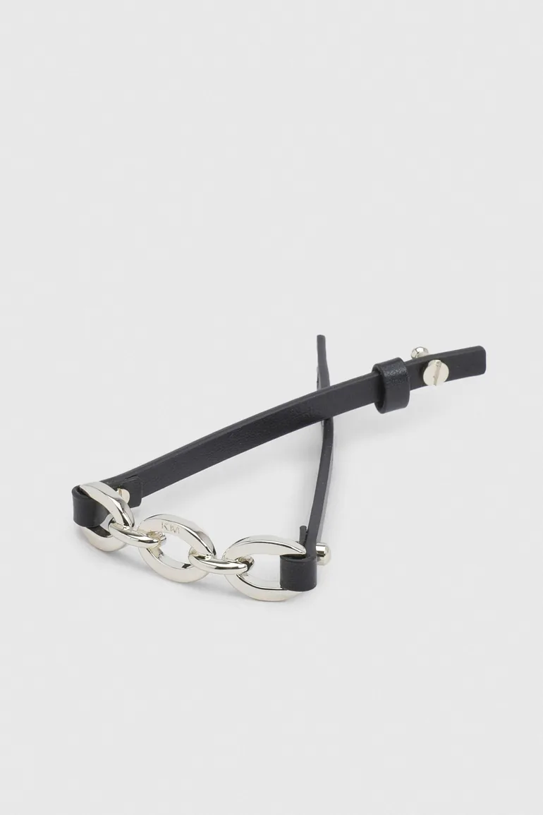 Chain Link Leather Bracelet - 2