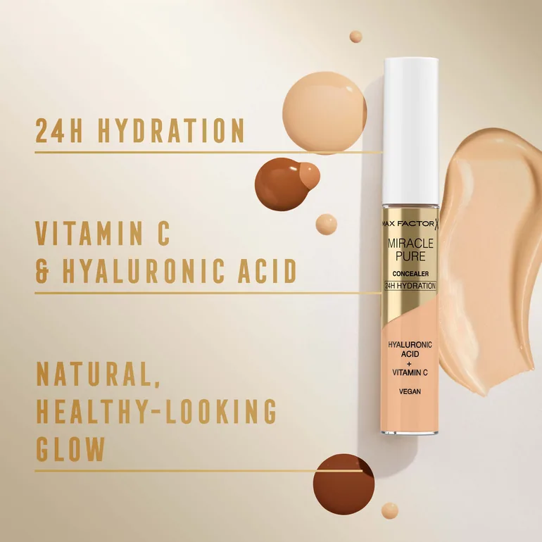 Max Factor Miracle Pure Concealers Liquid –  04, 7.8ml - 4