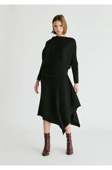 Draped Knitted Skirt