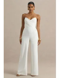 Dainty | White Sweetheart Jumpsuit - 3