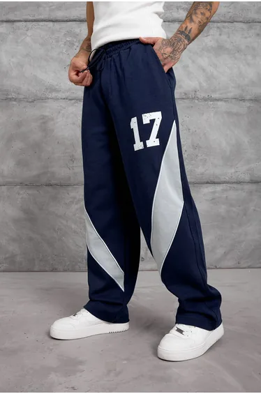NOMARC Wide-Leg Color Block Sweatpants