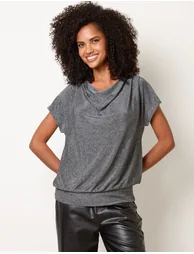 Cowl Neck Draped Top - 1