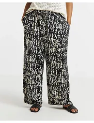 Crinkle Wide Leg Trousers - 3