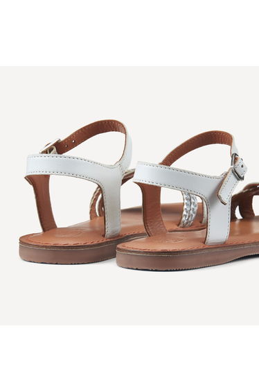 Kids Gold-Tone Sandals in Braided Leather product thumbnail 4