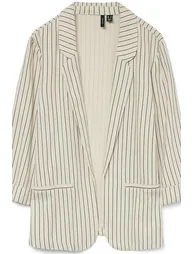 Straight Cut Striped Blazer