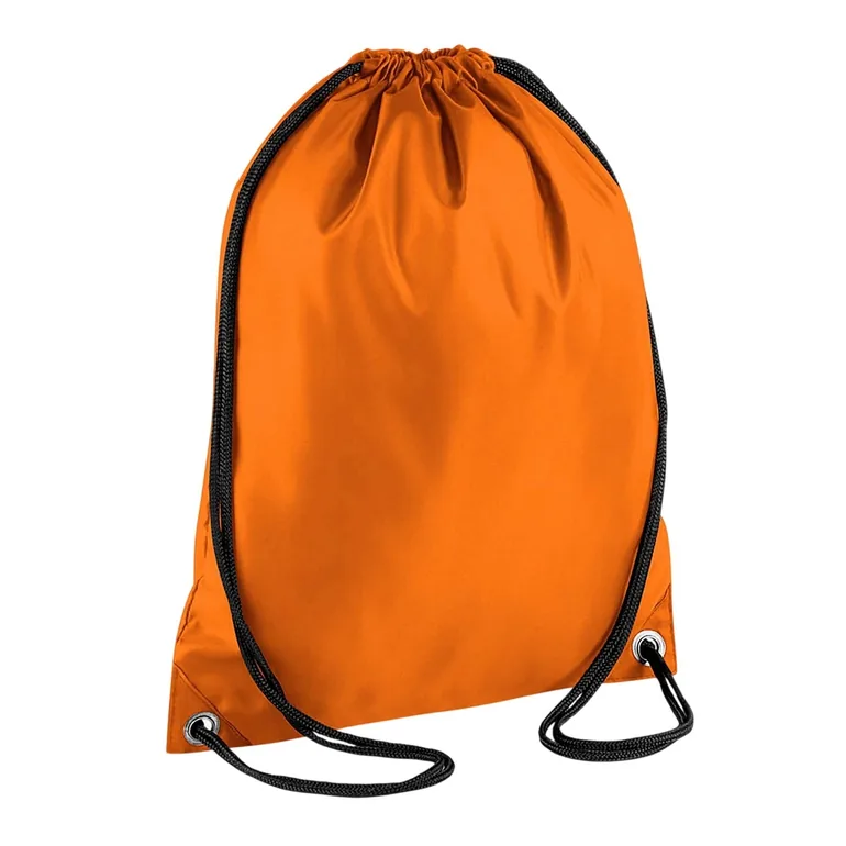 BagBase Budget Water Resistant Sports Gymsac Drawstring Bag (11 Litres) - Orange - 1