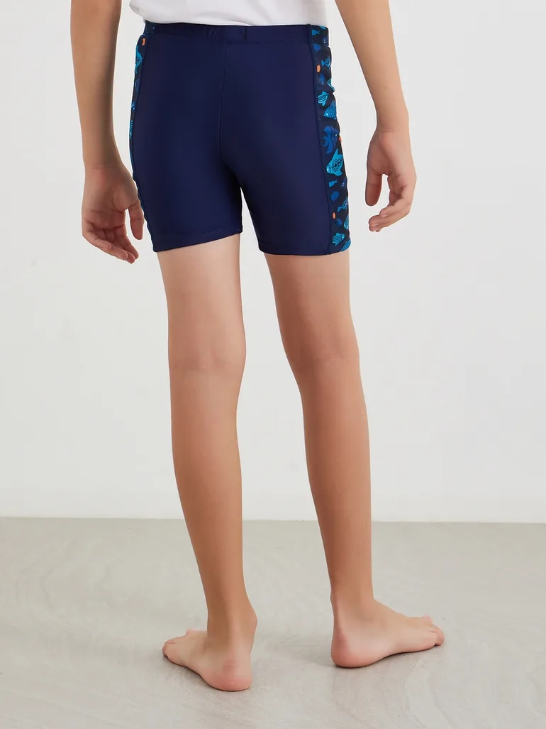 Side Panel Print Swim Trunks - 4