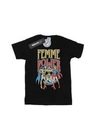 DC Comics Girls Femme Power Cotton T-Shirt - Black - 1