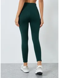 Broad Waistband Basic Leggings - 3