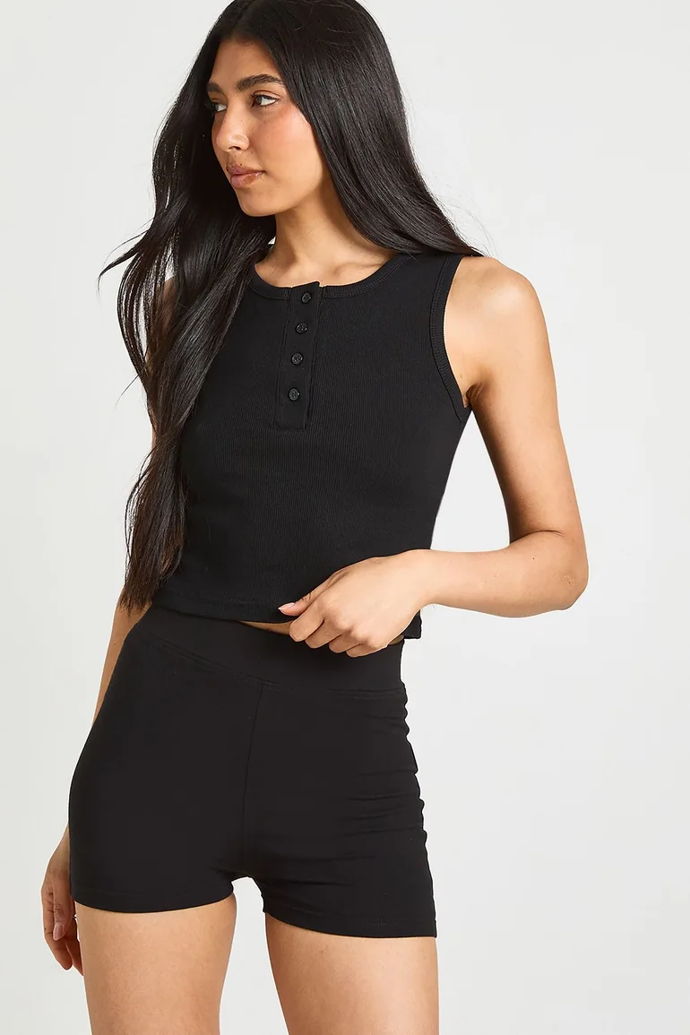 Tall Basic Shorter Length Cycling Short - black - 1