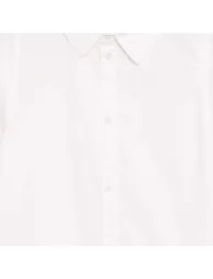 Plain Short-Sleeve Shirt WHITE - 2
